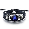 thumbnail image 1 of Zodiac Rope Bracelet 12 Constellation, Leather Bracelet for Women Men, Charm Jewelry Accessories Gifts, Adjustable Punk Bracelet Braided (Scorpio), 1 of 1
