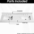 thumbnail image 4 of Artificial Stone Vanity Top with Assembled Undermount Sink 3 Faucet Holes for Bathroom Makeover, 4 of 7