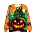 thumbnail image 5 of DOSUKRAI Halloween Sweatshirts for Women Funny Graphic Sweatshirts Long Sleeve Crew Neck Pullover Fall Lightweight Sweater Tops 2025 Multicolor,XXL, 5 of 5