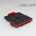 thumbnail image 1 of Estbridge Durable Waterproof Memory Card Case - Holds 24 SD/TF Cards  Hard ABS Shell with Secure Slots  Includes Carrying Strap  Black & Yellow Options, 1 of 6