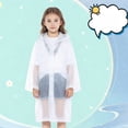 thumbnail image 2 of LIZENG Girls Clear Rain Jacket for Kids Reusable Waterproof Quick Dry Raincoat Children Lightweight Hiking Camping Rain Poncho, 2 of 4