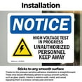 thumbnail image 3 of (2 Pack) High Voltage Test In Progress Sign, 3 of 7