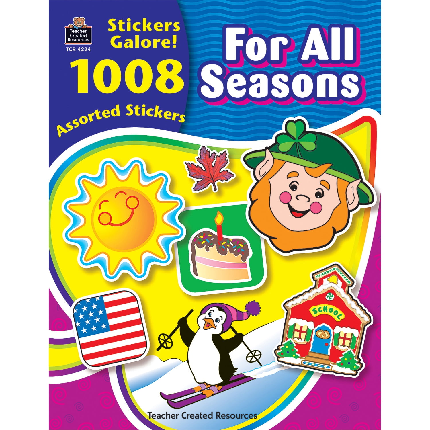 Teacher Created Resources For All Seasons Sticker Book, 1008 Stickers Per Book, Pack of 2