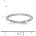 thumbnail image 2 of 14K White Gold Lab Grown Diamond Si1/Si2, G H I, Shared Prong Eternity Ban (Size 4.5) Made In India et0001-050-45wlg, 2 of 5
