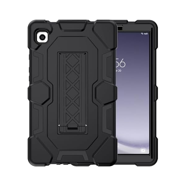 wonim11 CCMAO Case for Samsung Galaxy Tab A9 Case 8.7 Inch 2023 Model (SM-X110/X115/X117), Heavy Duty Shockproof Hybrid Three Layer Protective Cover with Kickstand for Samsung A9 Tablet 8.7", Black