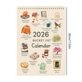 thumbnail image 3 of 2026 Bucket List Calendar - Bucket List Calendar 2026, Inspirational Goal-Setting Hanging Wall with Monthly Bucket Activities Funny Monthly Home Office Gifts, 3 of 8