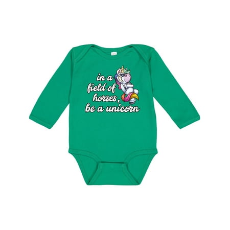 

Inktastic Be A Unicorn Gift Baby Boy or Baby Girl Long Sleeve Bodysuit