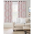 thumbnail image 2 of Pink Daisy Blackout Curtains for Bedroom/Living Room, Thermal Insulated Kitchen Curtains, Spring Floral Elegant Pastoral Botanical Grommet Darkening Window Treatment Drapes 42"x84"x2, 2 of 8