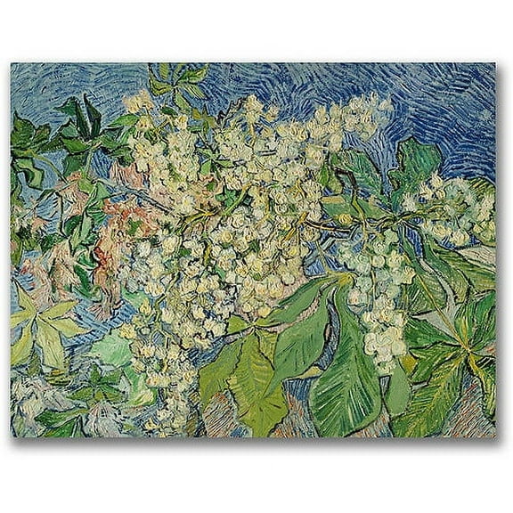 Trademark Fine Art Vincent van Gogh Blossoming Chesnut Branches Canvas Wall Art - 35x47