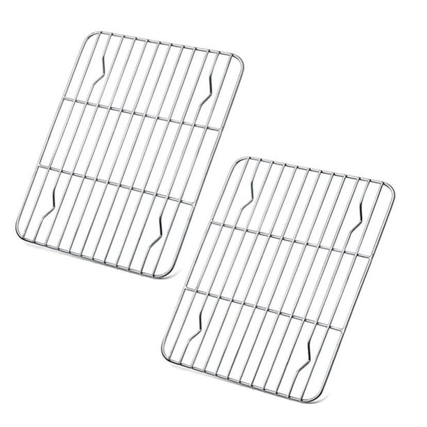 Stainless Steel Cooling Racks 2 Pack, Cribun Baking Racks Size 9.7 x 7.