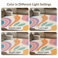 thumbnail image 7 of ODIKA 2'x3' Pastel Multicolor Boca Sonar Design Washable Accent Rug Abstract Waves with Retro Vibes Pet Friendly, Bedside Mat for Bedroom, Nursery, RV, 7 of 7