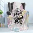 thumbnail image 4 of Dream Soft Flannel Fleece Throw Blanket, Best Dreams Happen When You are Awake Colorful Aquarelle Paint Smear Background, Cozy Plush for Indoor and Outdoor Use, 60" x 80", Multicolor, by Ambesonne, 4 of 5