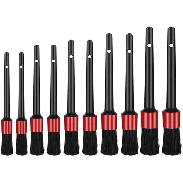 10 piezas Cepillo para detalles, Cepillo para detalles automáticos Cepillos de limpieza para automóviles, Cepillos para mantenimiento de automóviles y motocicletas Cepillo para lavado de automóv