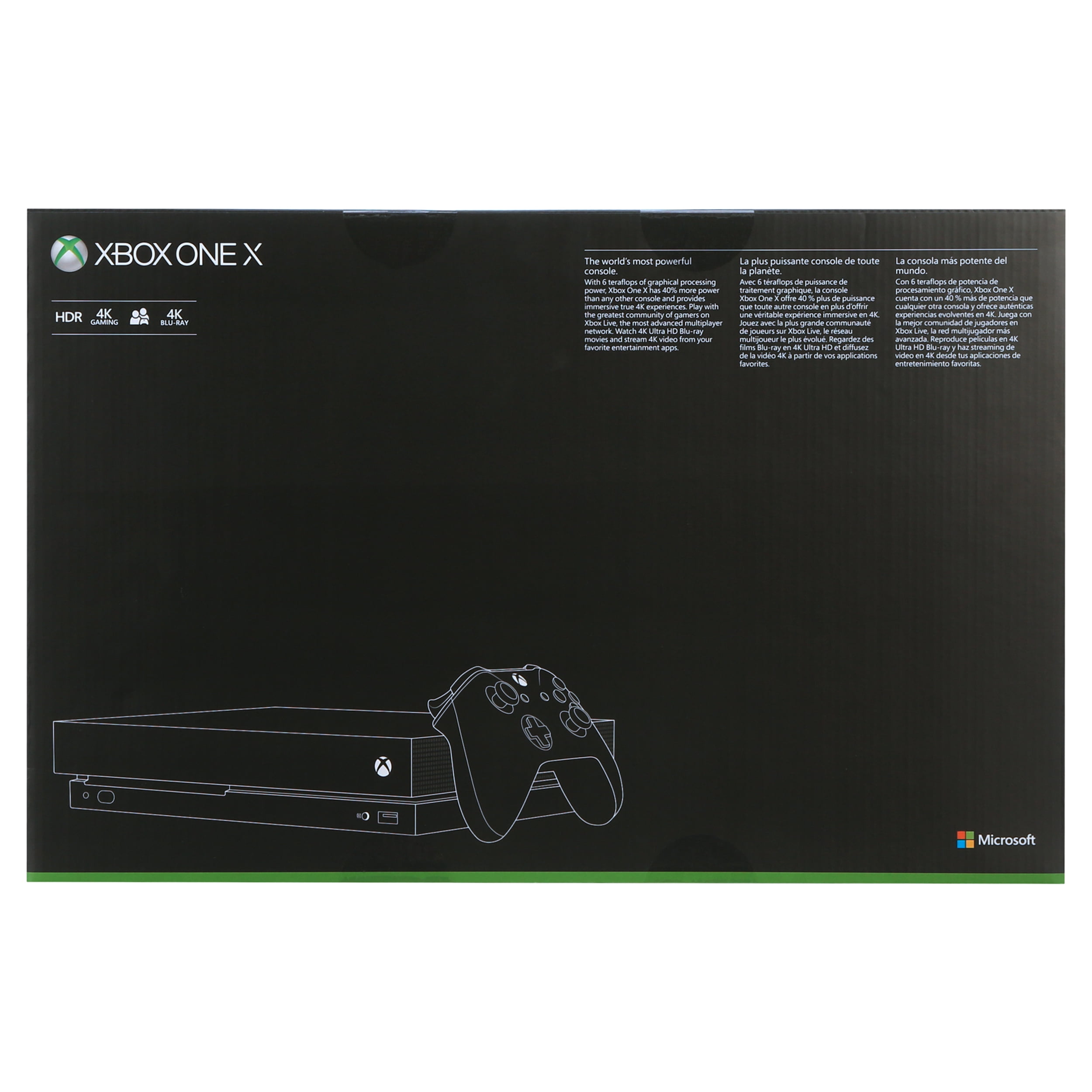 Microsoft Xbox One X 1TB, 4K Ultra HD Gaming Console, Black (Renewed) (2017  Model)