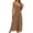 Brown, variant on IROINNID Women's Casuals Comfy Sleeveless V-Neck Sleeveless Mini Dress A-Line Prints Dress