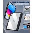 thumbnail image 5 of TiMOVO Case for iPad 11 Inch A16 2025 (11th Generation)/iPad 10th Generation 2022 10.9 Inch with Pencil Holder, Slim Protective Cover with Clear Back Shell, Auto Wake/Sleep,Black, 5 of 9