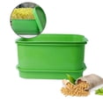 thumbnail image 2 of Plastic Sprouting Tray Kits Microgreens Growing Trays for Sprouting Bean Wheatgrass Sprout Maker Container, 2 of 4