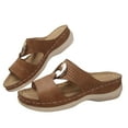 Orthotic Walking Sandals for Women 2025 Casual Comfort Arch Support Beach Wedge Low Heel Slip on