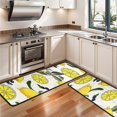 thumbnail image 3 of Kitchen Rugs Sets Of 2,Yellow Lemon Fruit Berries Beige Pattern Anti Fatigue Kitchen Mat Rugs Non Slip Washable,Decorative Kitchen Floor Mats for Kitchen,Sink,Laundry,17"x47"+17"x47", 3 of 5