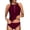 Dark Red, variant on Eternatastic Women Two Piece Swimsuit High Neck Plunge Mesh Ruched tankini Swimwear XL Navy-Floral