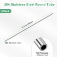 thumbnail image 3 of Tubo de acero inoxidable 304 de 3 piezas de 400 mm, 6 mm de diámetro exterior y 1 mm de grosor de pared, tubería de acero inoxidable sin costura para construcción/mecanizado/manualidades, 3 of 7