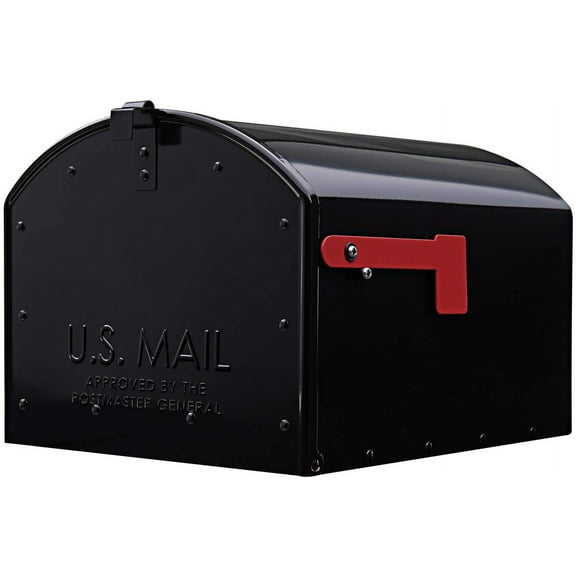 Gibraltar Mailboxes Storehouse Extra Large Capacity Galvanized Steel Black, Post-Mount Mailbox, SH400B01