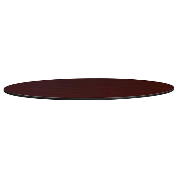 Structure 96" x 48" Oval Table Top- Mahogany/ Mocha Walnut