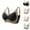 Black, variant on YHAJDS Women's Seamless Comfortable Daily Bra, Bras For Women Wireless Bra Color Block Striped Back Closure Lightweight Breathable Comfortable