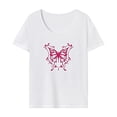 thumbnail image 1 of Camiseta para mujer Verano Simple Moda Cuello redondo Camiseta para ir de compras Camping Mujer XL, 1 of 7