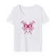 thumbnail image 1 of Camiseta de cuello redondo para mujer, sencilla y moderna, para ir de compras, acampar y mujer. S, 1 of 7