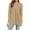 Khaki1, variant on Jalioing Women's 3/4 Sleeve Shirt V Neck Casual Dressy Tunic Tops Pleated Front Loose Blouses Summer Outfits
