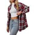 thumbnail image 4 of Fantaslook Plaid Shirts for Women Button Down Flannel Shirts Casual Loose Long Sleeve Blouses Tops, 4 of 11