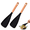 Black, variant on Fmxomd Cooking Spoon for Nonstick Cookingwares, Silicone Spoon Spoon for Mixing, Scoop, and Scrape, (White-1 pack, 12.2'')