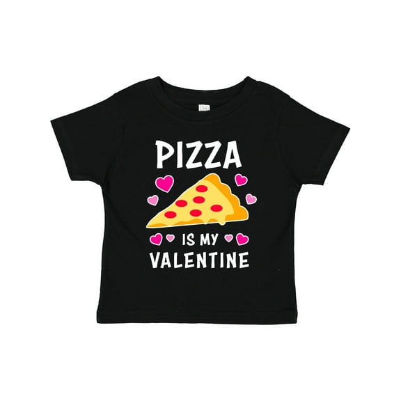 Inktastic Pizza is My Valentine with Hearts Boys or Girls Toddler T-Shirt