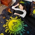 thumbnail image 4 of Manfei Boho Sun Flower 7-Piece Bedding Comforter Set,Constellation Astrology King Bedding Sets,Neno bohemian Mushroom Bed Sheets For Girls Kids,Super Cozy Room Decor Reversible, 4 of 8