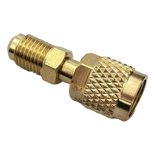 Adaptateur en Laiton pour Réfrigérateur Résistant à la Rouille et à la Corrosion R32/R454B Raccord Fileté Inversé pour Climatiseur