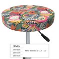 thumbnail image 4 of KLL Tropical Fruit Round Bar Chair Cushion Cover 12 inch ,Bar Stool Protector with Elastic, Soft Washable, 4 of 6