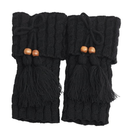 

1 Pair Knitted Leg Warmers Women Crochet Boot Cuffs Leg Warmer Fashion Woman Boho Socks Lady Winter Boot coffee
