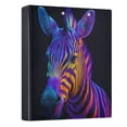 thumbnail image 2 of Neon Color Zebra 3 Ring Hardcover Binders 1.5in Round Rings for Letter-Size Folder Paper Organizer Pockets for Office Student Recipe, 2 of 9