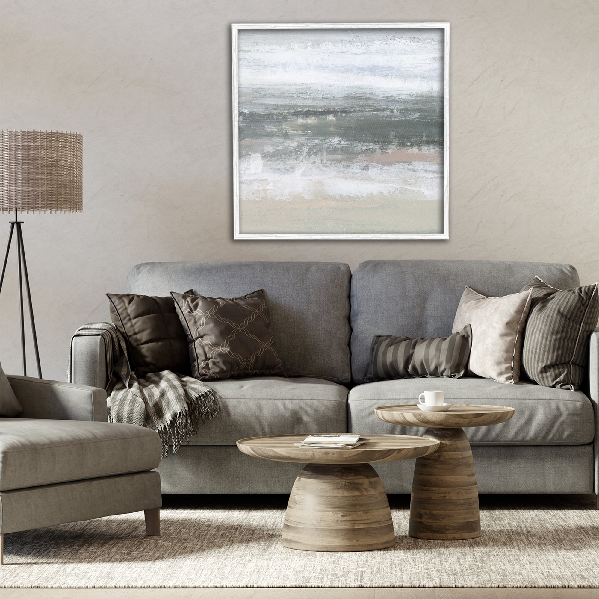 Stupell Industries Subdued Pastel Tides White Framed Giclee Art, design by Ethan Harper