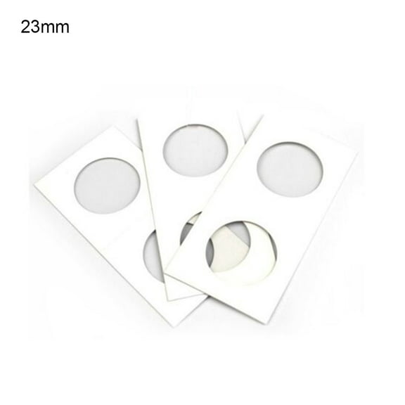 Jangslng 100Pcs Cardboard Flip Display Storage Holder for 20.5/23/25/27.5/31.5/35mm Coin
