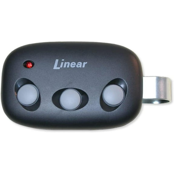 Linear Megacode Mct-3 3-Channel Visor Transmitter, Black, 3 button remote By Brand LINEAR