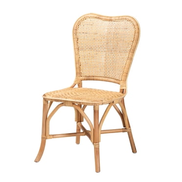 bali & pari Jaylyn Bohemian Natural Rattan Dining Chair