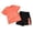 Orange, variant on Big Girls Sports Outfits Quick Drying Short Sleeve T-Shirt Shorts Clothing Set, Sizes 9-10Y