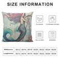 thumbnail image 5 of COMIO  Mermaid Throw Pillow Cover Colorful Underwater Corals Beautiful Cartoon Fairy Tale Shell Conch Cozy Square Cushion Case for Men Women Room Home Decor, 5 of 5