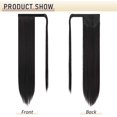 thumbnail image 2 of LAICAIW Longue Rallonge de Queue de Cheval Droite 26 Pouces, Rallonge de Queue de Cheval Enveloppante, Extensions de Cheveux Synthétiques à Clip, Postiche de Queue de Cheval pour Femmes, Noir Jais, 2 of 7