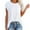 505_White, variant on ZHENHONG T Shirts for Women,Casual Solid Color Short Sleeve Tshirt Crew Neck Loose Breathable Pocket Tees,Black Women Blouses