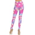 thumbnail image 2 of Creamy Soft Leggings Premium Women's Pretty in Pink Marijuana Extra Plus, High Rise, Stretchy, Comfortable, 3X-5X Leggings - by USA Fashion, 2 of 2