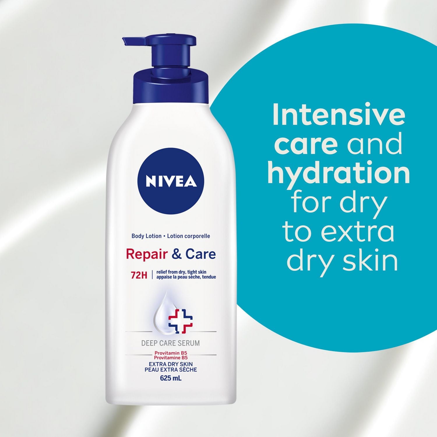 NIVEA Lotion corporelle 72H Repair & Care pour peau extra sèche