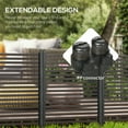 thumbnail image 4 of Outsunny Picket Metal Garden Fence 4 ft Outdoor Fencing with Feet, Brown, 4 of 10